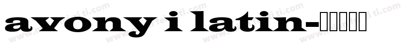 avony i latin字体转换